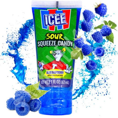 ICE Sour Squeeze Candy - Blue Razz