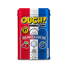 Ouch! Bubble Gum Band-Aids - Red, White and Blue Mix